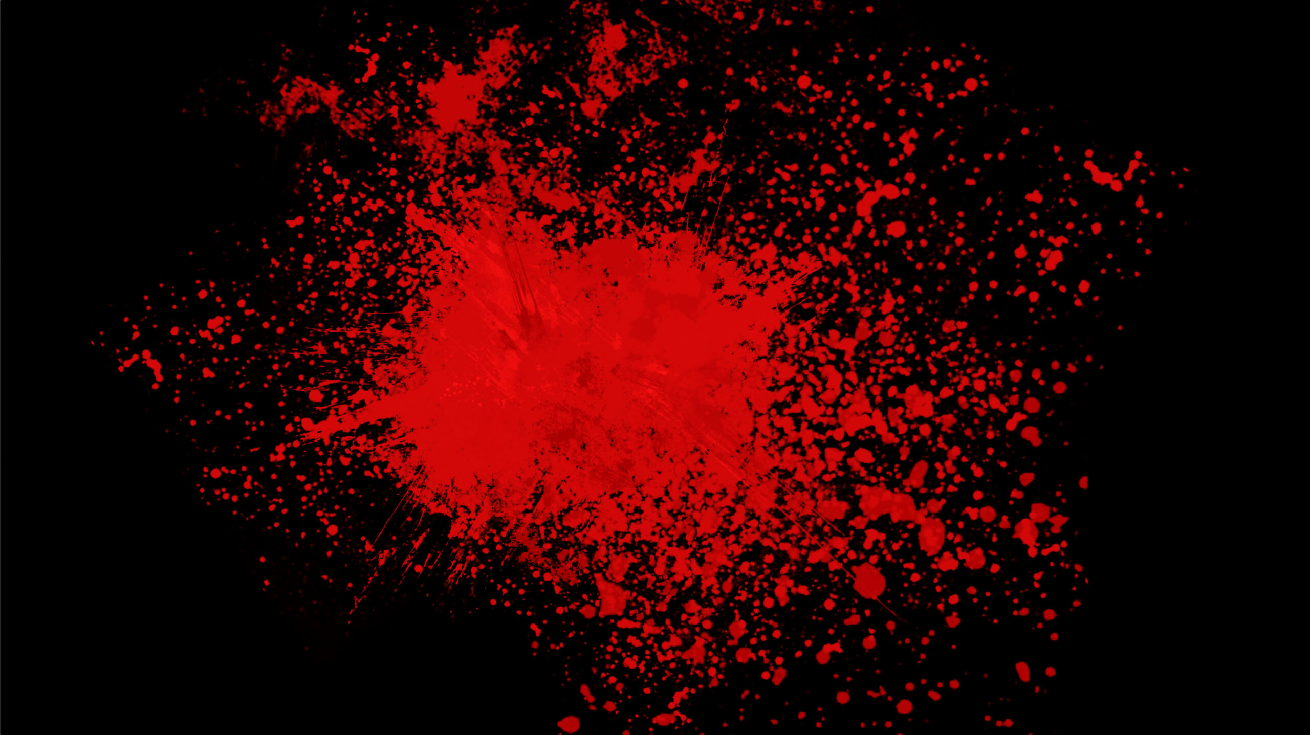 Blood splash of graphic material splashing on the wall